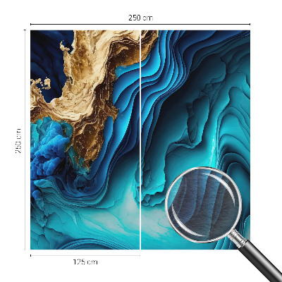Bedroom wall mural wallpaper with an energy waves design