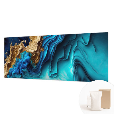 Bedroom wall mural wallpaper with an energy waves design