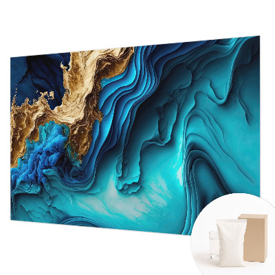 Bedroom wall mural wallpaper with an energy waves design