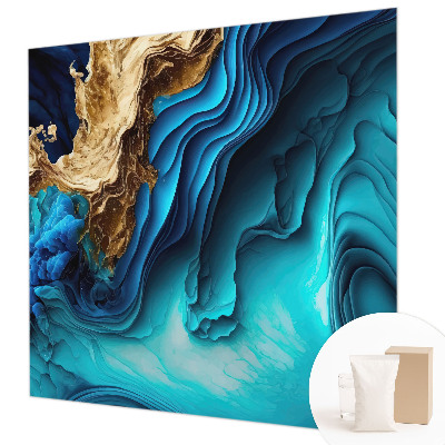 Bedroom wall mural wallpaper with an energy waves design