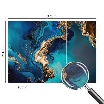 Wallpaper mural for living room with a colorful abstract design