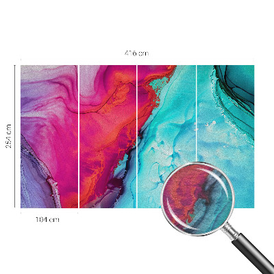 Large wallpaper mural Colorful wave