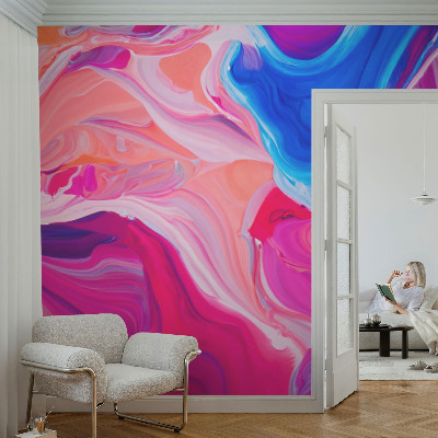 Large wall mural wallpaper Liquid waves