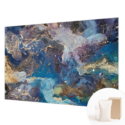Custom size wall mural with a cosmic mosaic design