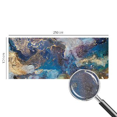 Custom size wall mural with a cosmic mosaic design