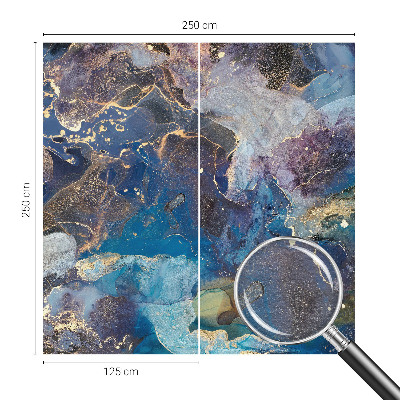 Custom size wall mural with a cosmic mosaic design