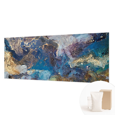 Custom size wall mural with a cosmic mosaic design