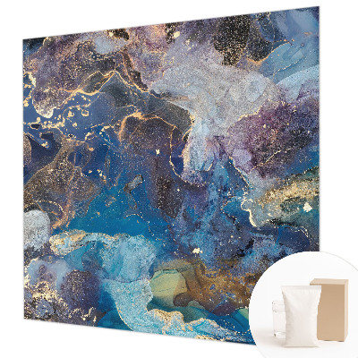Custom size wall mural with a cosmic mosaic design