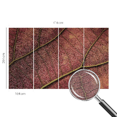 Modern wall mural with a leafy texture