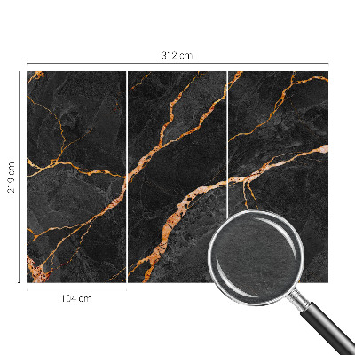 Modern wall mural for bedroom with marble vein pattern