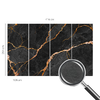 Modern wall mural for bedroom with marble vein pattern