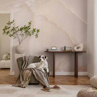 High quality wall mural wallpaper with a pink marble design