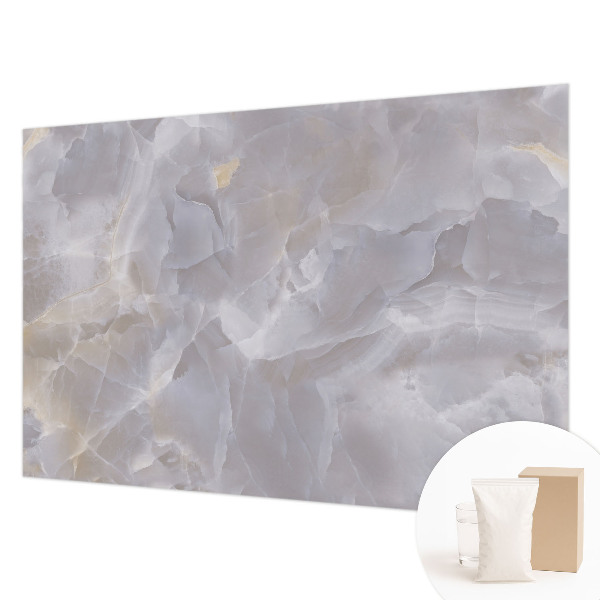 Non-woven wall mural with a marble waves design