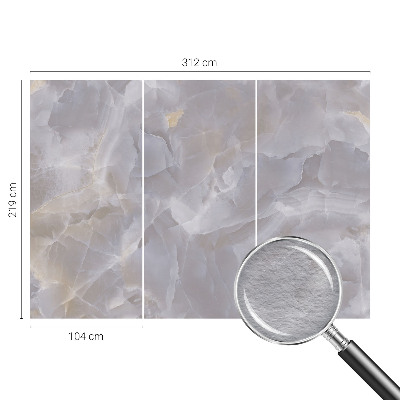 Non-woven wall mural with a marble waves design