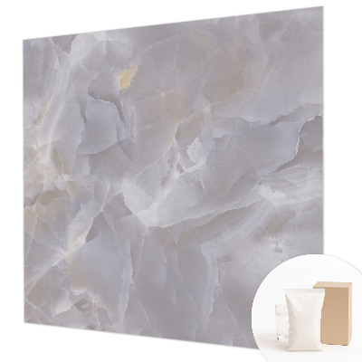 Non-woven wall mural with a marble waves design