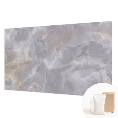 Non-woven wall mural with a marble waves design