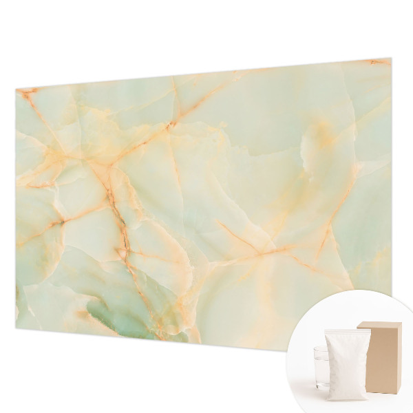 Wall mural for living room with a marble-inspired elegant design