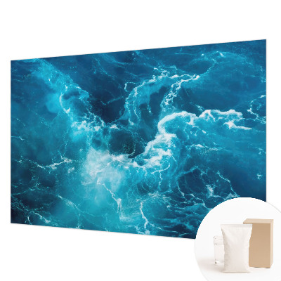 Large wallpaper mural with a sea eddies design