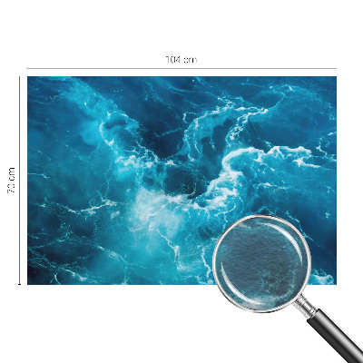 Large wallpaper mural with a sea eddies design