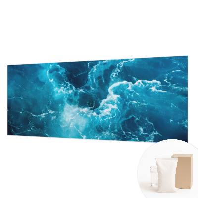 Large wallpaper mural with a sea eddies design