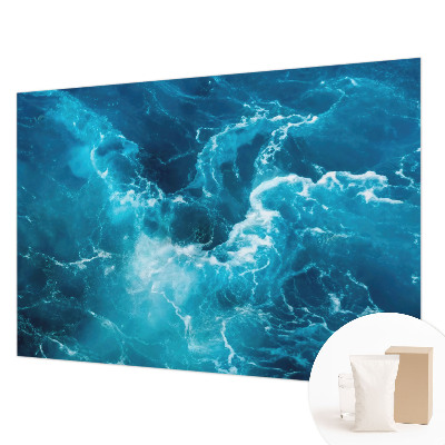 Large wallpaper mural with a sea eddies design