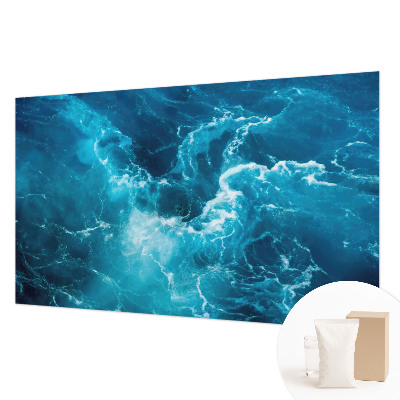 Large wallpaper mural with a sea eddies design