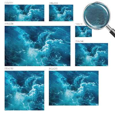 Large wallpaper mural with a sea eddies design