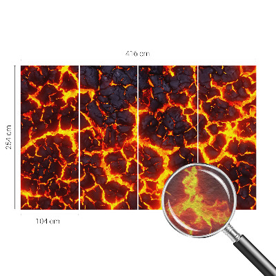Large wall mural wallpaper with a strong magma design