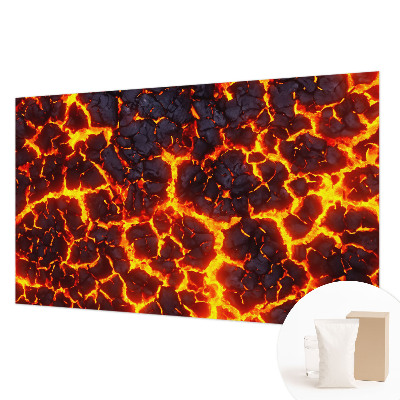 Large wall mural wallpaper with a strong magma design