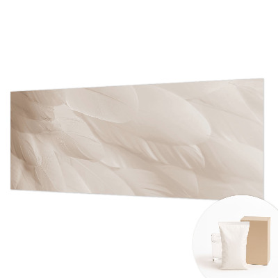 Modern wall mural with an ethereal feather design