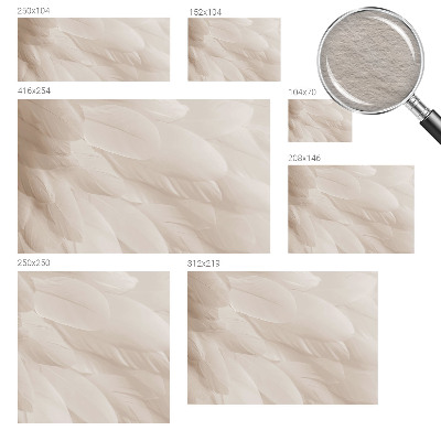 Modern wall mural with an ethereal feather design