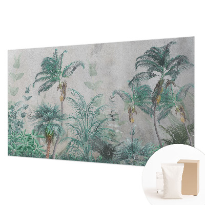 Modern wall mural for living room with an exotic oasis design