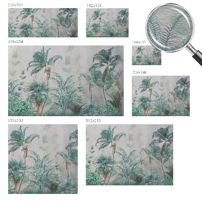 Modern wall mural for living room Exotic oasis