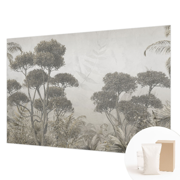 Premium wall mural for bedroom with a tropical jungle design