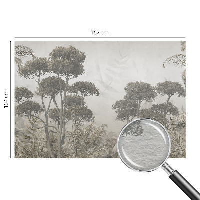 Premium wall mural for bedroom with a tropical jungle design