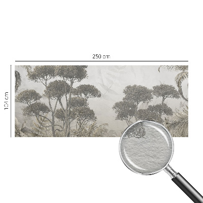 Premium wall mural for bedroom with a tropical jungle design