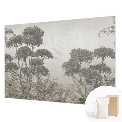 Premium wall mural for bedroom with a tropical jungle design