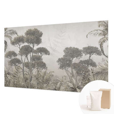 Premium wall mural for bedroom with a tropical jungle design
