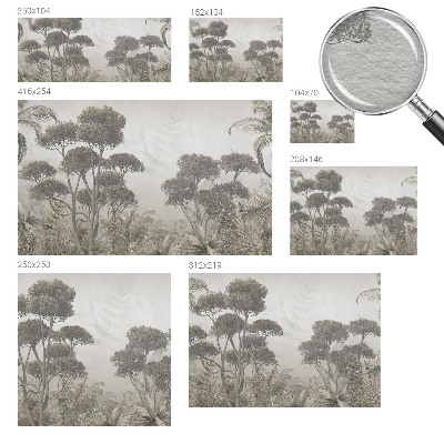 Premium wall mural for bedroom with a tropical jungle design