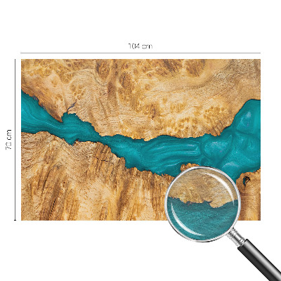 High quality wall mural wallpaper with a wood and resin design
