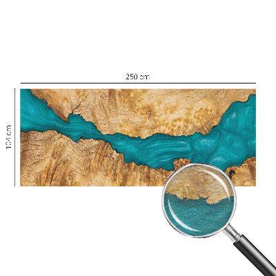 High quality wall mural wallpaper with a wood and resin design