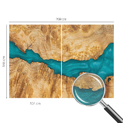 High quality wall mural wallpaper Wood and resin