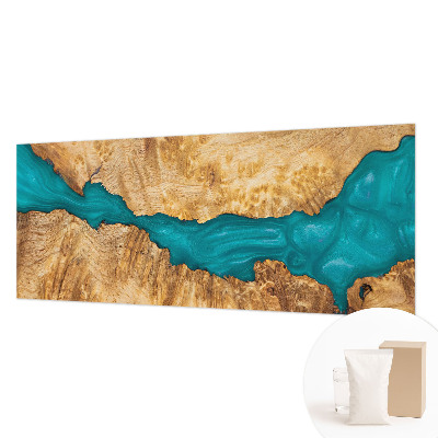 High quality wall mural wallpaper with a wood and resin design