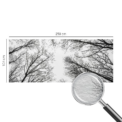 Decorative wall mural for living room with a bare branches design