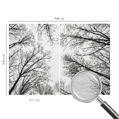 Decorative wall mural for living room with a bare branches design