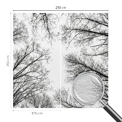 Decorative wall mural for living room with a bare branches design