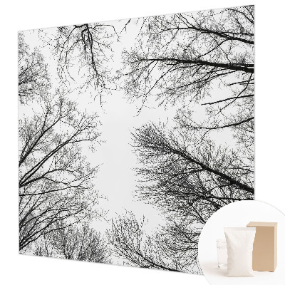 Decorative wall mural for living room with a bare branches design