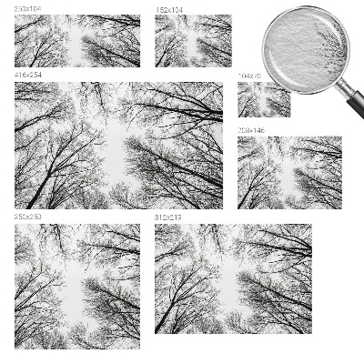 Decorative wall mural for living room with a bare branches design
