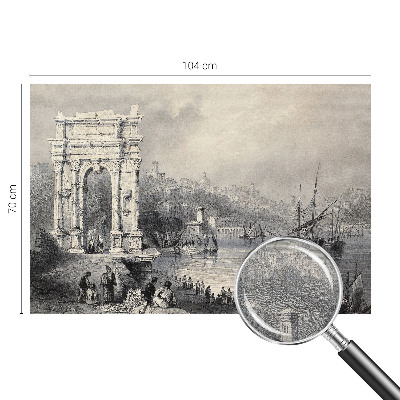 Non-woven photo wallpaper with a seascape motif