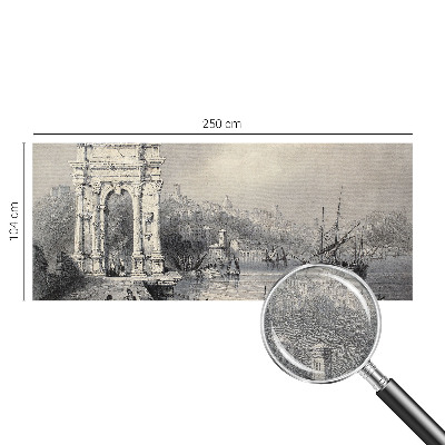 Non-woven photo wallpaper with a seascape motif
